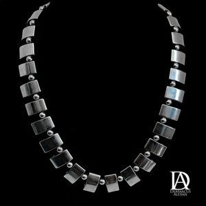 DeMarcus Alexan Hematite Choker Necklace